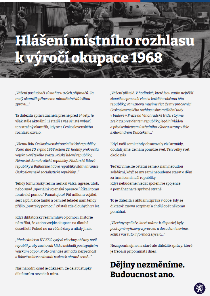 Výročí okupace ČR 1968
